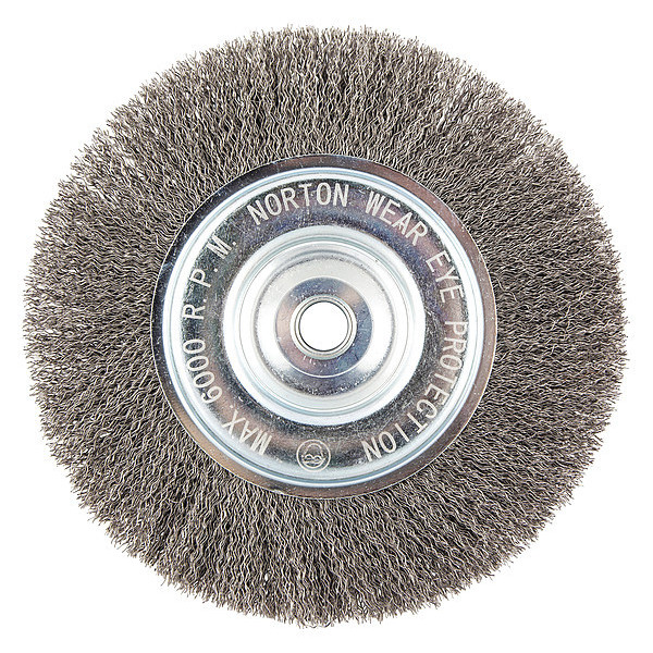 Zoro Select Wire Wheel Brush, Crimped, Carbon Steel 66252839089