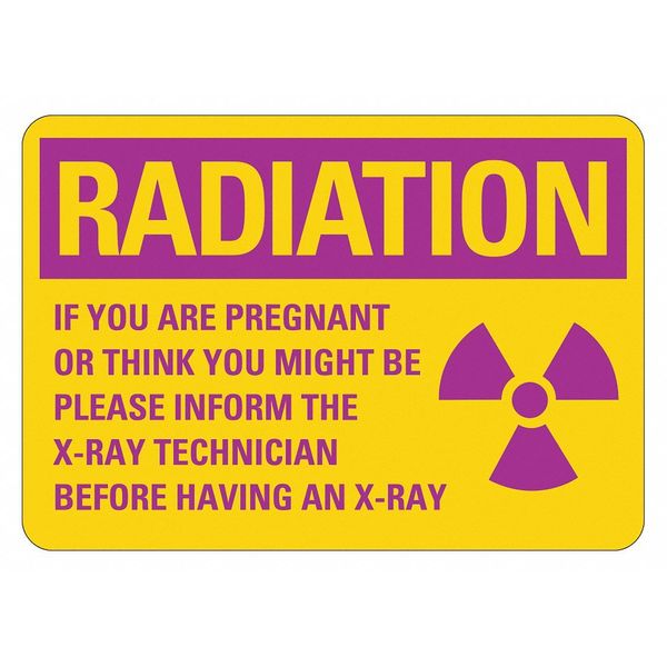 Lyle Radiation Sign, 10 in H, 7 in W, Non-PVC Polymer, Horizontal Rectangle, LCU1-0019-ED_7x10 LCU1-0019-ED_7x10