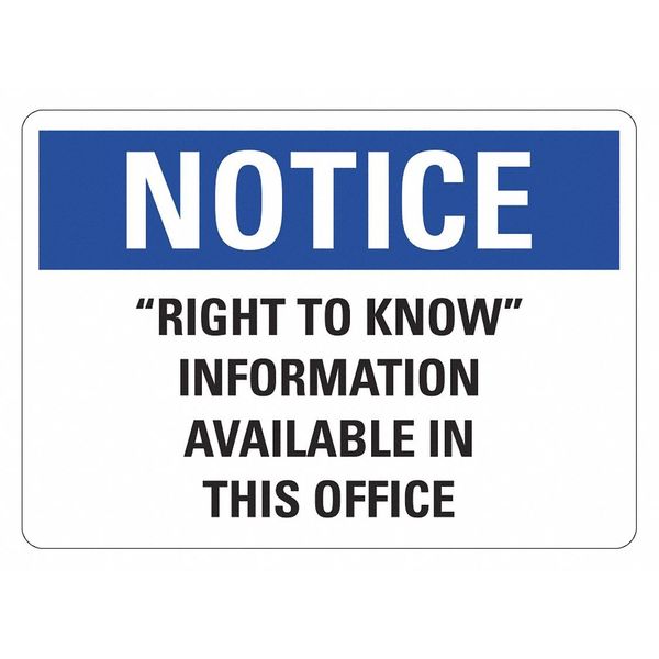 Lyle Safety Sign, 10 in x 14 in, Plastic LCU1-0185-NP_14x10
