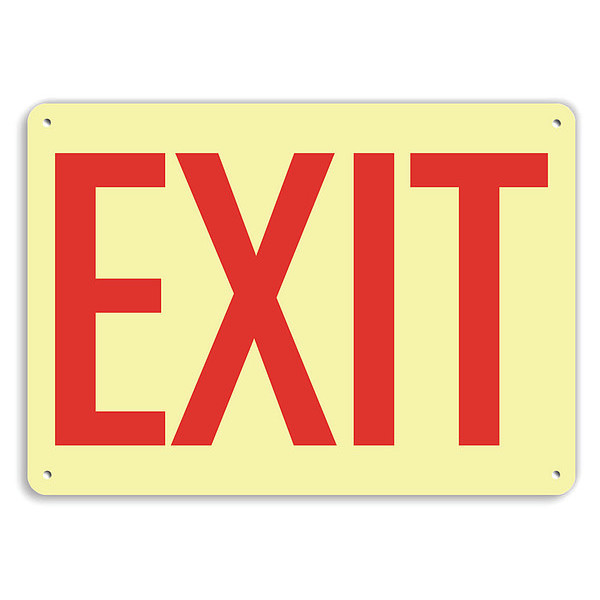 Lyle Aluminum Exit & Entrance Sign, 10x14in U1-1008-GA_14x10