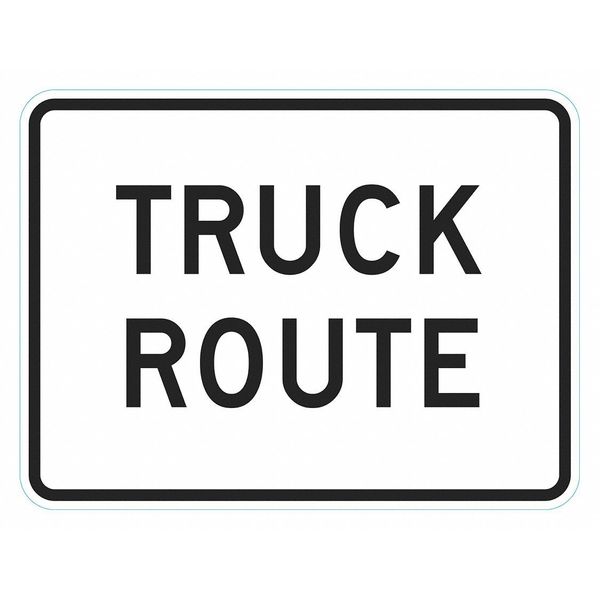 Lyle Truck Route Traffic Sign, 24 in Height, 18 in Width, Aluminum, Vertical Rectangle, English T1-6288-HI_18x24
