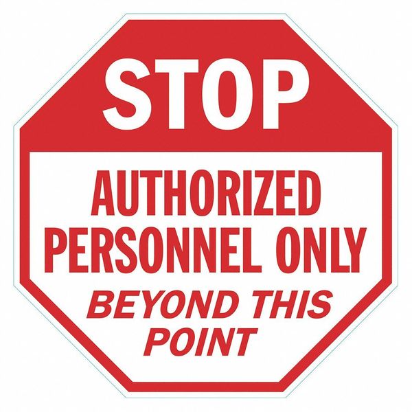 Lyle Stop Restriction Sign, 24" W, 24" H, English, Recycled Aluminum, Red, White T1-6268-EG_24x24