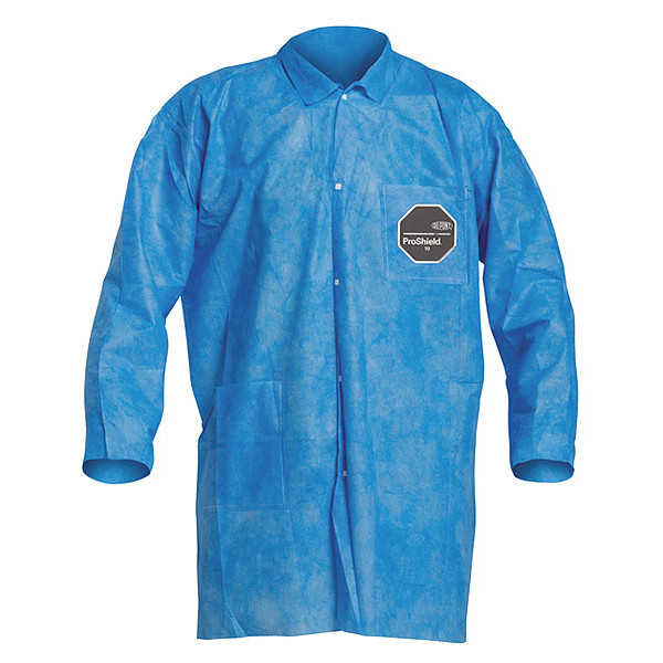 Dupont Disposable Lab Coat, 4XL, Blue, PK30 PB212SBU4X003000