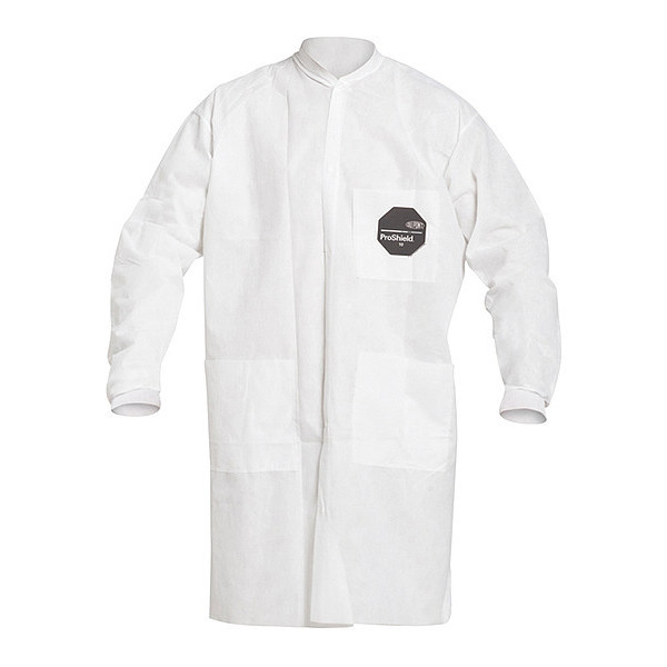 Dupont Disposable Lab Coat, L, White, PK30 PB219SWHLG003000