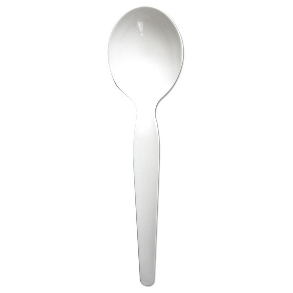 Zoro Select Disposable Soup Spoon, WH, Heavy, PK1000 V01849
