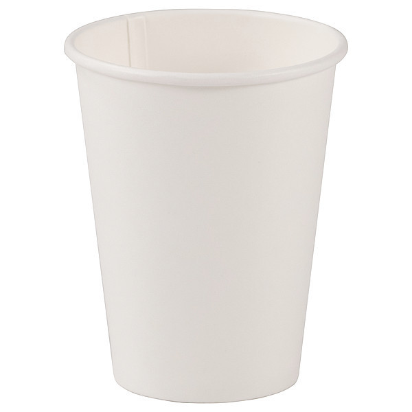 Zoro Select Paper Hot Cup, 12oz., White, PK1000 EHC12-W