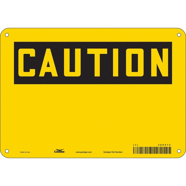 Condor Safety Sign, 10" W, 7" H, 0.055" Thickness 486V14