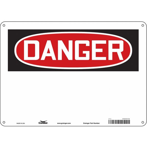 Condor Safety Sign, 14" W, 10" H, 0.032" Thickness 486V48