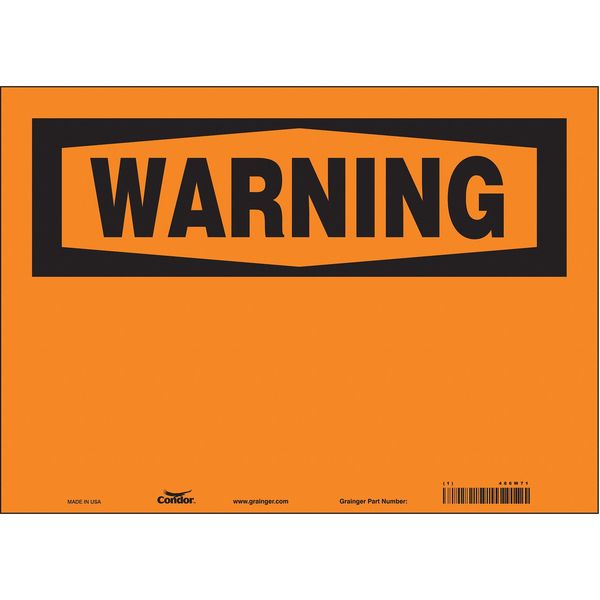Condor Safety Sign, 14" W, 10" H, 0.004" Thickness 486W71