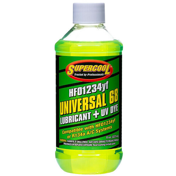 Supercool AC Refrigerants and Lubricant, 8 oz, Green 48663-8D