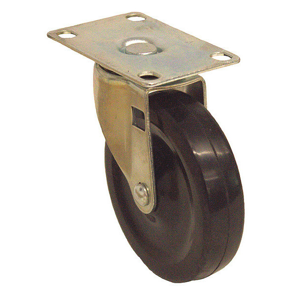 Zoro Select Plate Caster, 130 lb. Load Rating, Swivel P5S-R040G-12