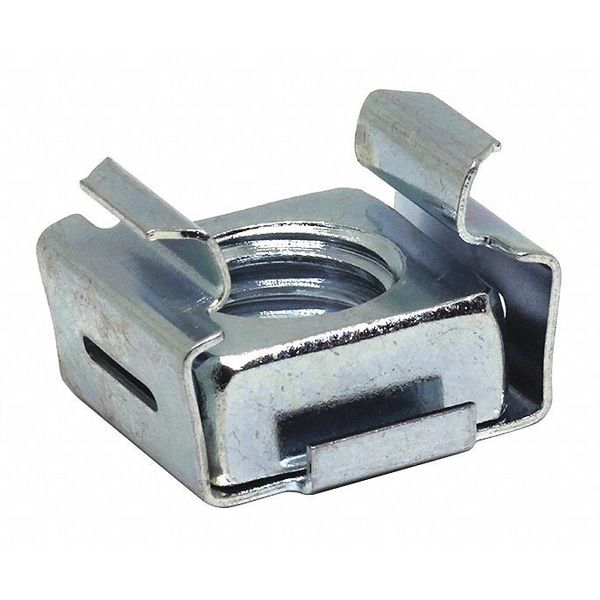 Zoro Select Spring Nut, M6-1.00, Square Shape, Steel, Not Graded, Zinc Plated Finish ADVD7988-M61-3B