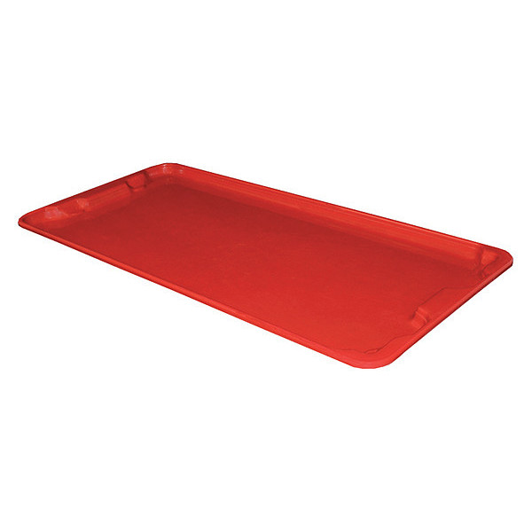 Toteline Trash Can Lid, 20 in W/Dia, Red, Fiberglass Reinforced Composite 7801185280