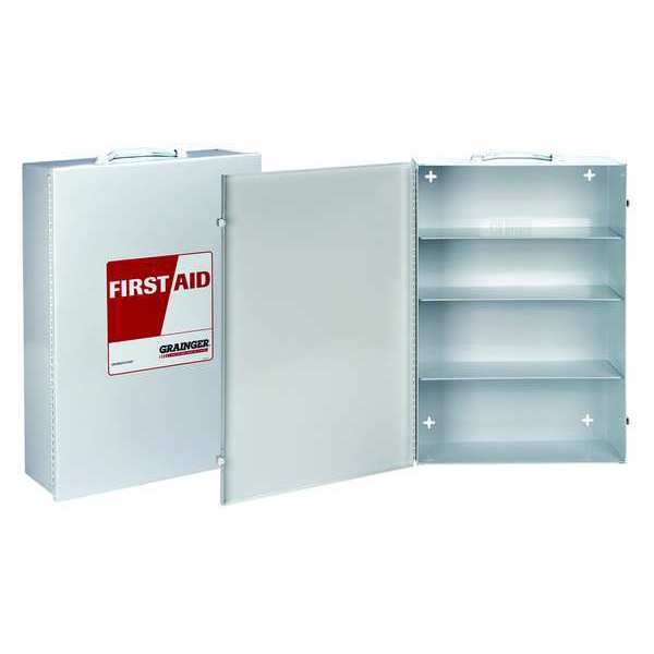 Zoro Select Empty First Aid Cabinet, Wall Mount, White M5026