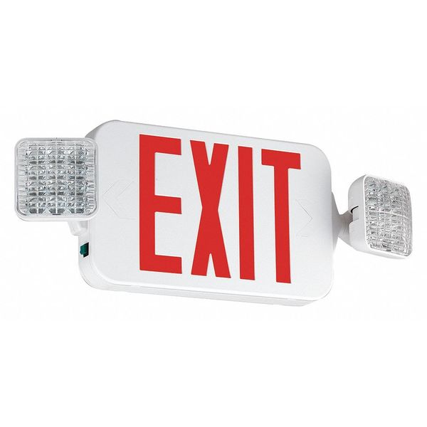 Compass Exit Sign with Emergency Lights, 19-1/4"W CCRHOSQ