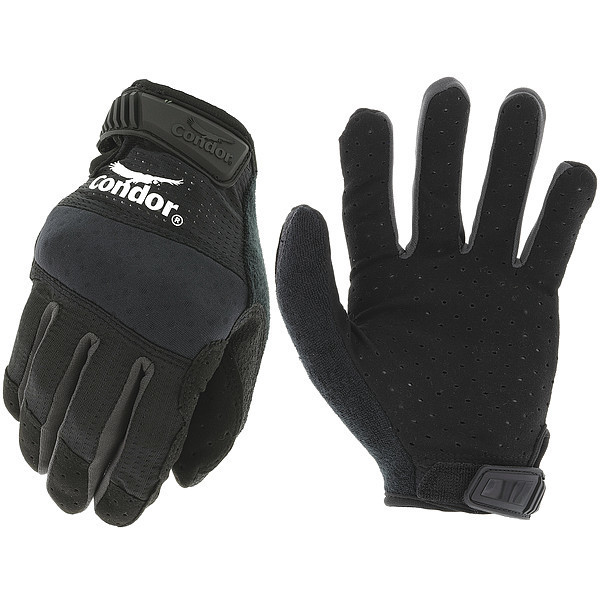 Condor Mechanics Gloves, S, Black, Polyester 488C64