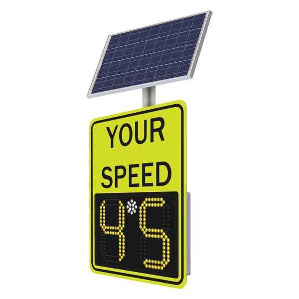 Tapco Safe Pace 100, Radar Feedback Sign Solar, FYG Face 128056