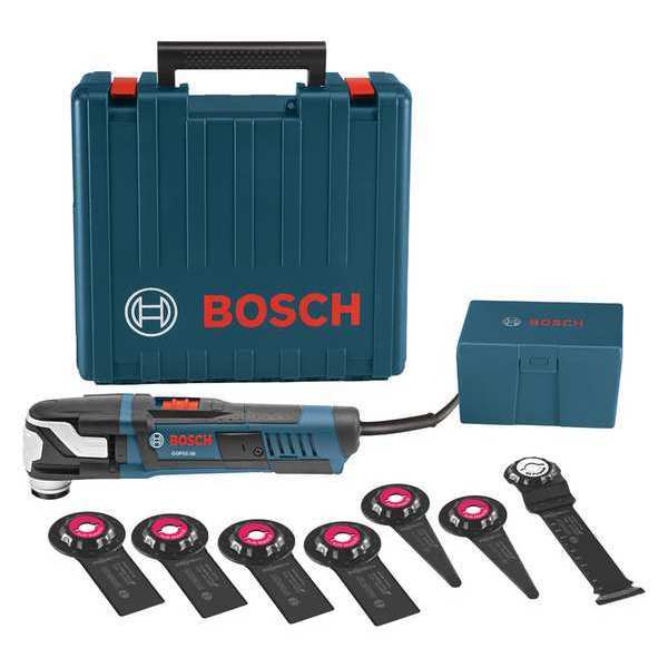 Bosch Oscillating Tool Kit, 120 V AC, Corded, 3.6  Degrees Oscillation Angle, Starlock Max Series GOP55-36C1
