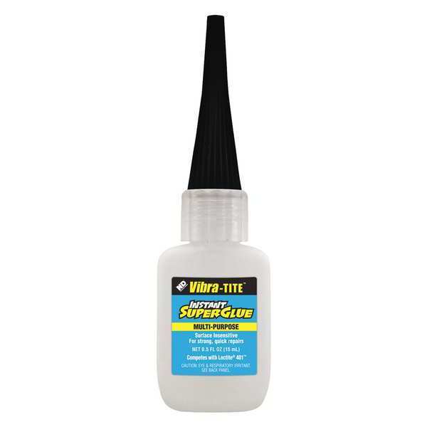 Vibra-Tite Instant Adhesive, 301 Series, Clear, 0.7 oz, Bottle 30114