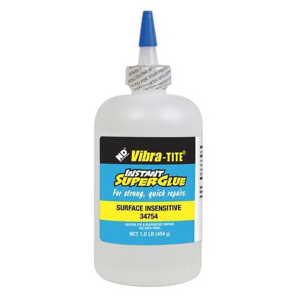 Vibra-Tite Instant Adhesive, 347 Series, Clear, 0.1 oz, Tube 34754