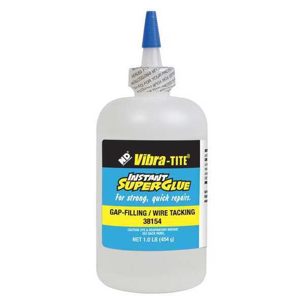 Vibra-Tite Instant Adhesive, 381 Series, Black, 1 oz, Bottle 38154
