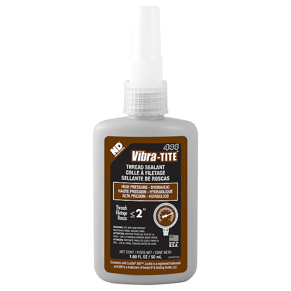 Vibra-Tite Thread Sealant 1.7 fl oz, Bottle, Brown, Liquid 44450