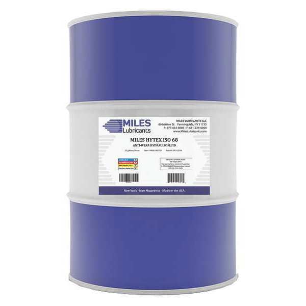 Miles Lubricants 55 gal Drum, Hydraulic Oil, 68 ISO Viscosity, 20W SAE M001000701