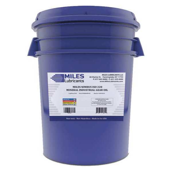 Miles Lubricants 5 gal Gear Oil Pail 220 ISO Viscosity, 90W SAE, Amber M00600403