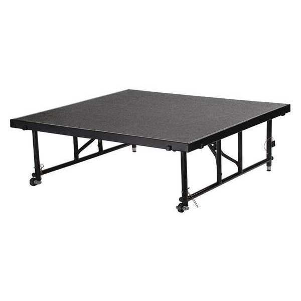 National Public Seating Carpeted Portable Stage Package, 24 in. H TFXS48482432C02