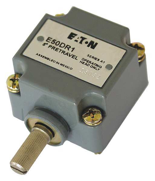 Eaton Cutler-Hammer Lmt Switch Hd, Rotary Lvr, Side, .63 In, 10A E50DR1