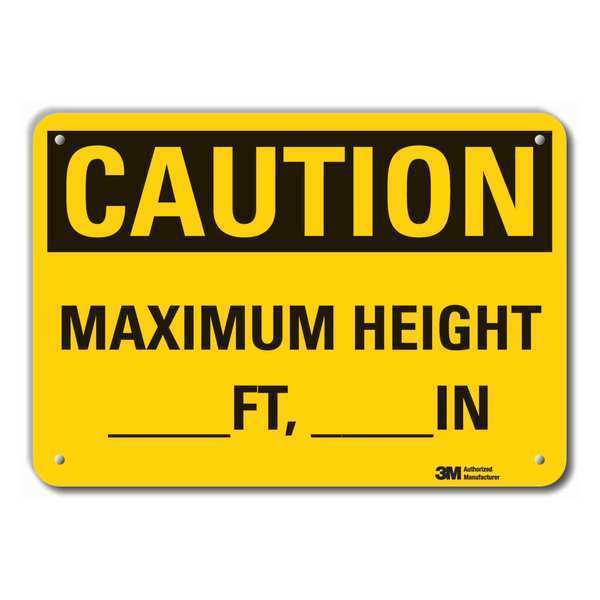 Lyle Caution Sign, 10 in H, Aluminum, LCU3-0321-RA_14x10 LCU3-0321-RA_14x10