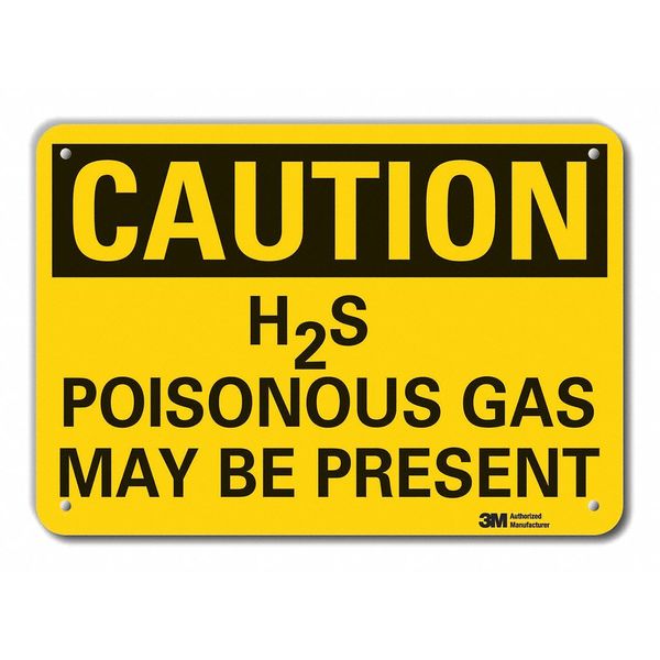 Lyle Caution Sign, 10 in H, 14 in W, Horizontal Rectangle, English, LCU3-0347-RA_14x10 LCU3-0347-RA_14x10