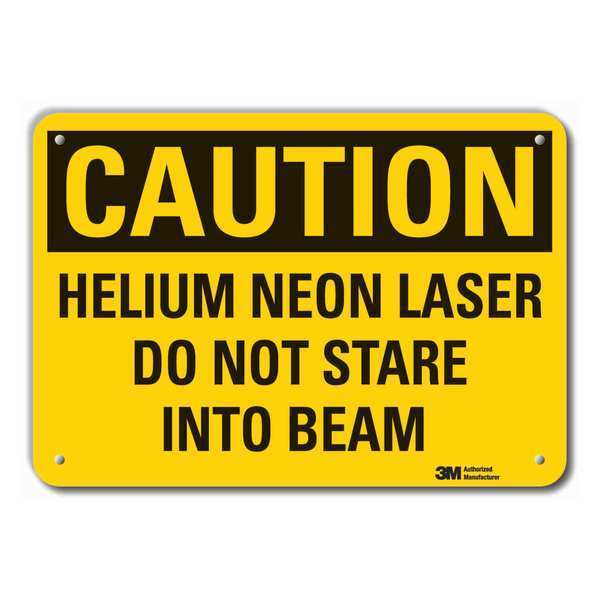 Lyle Reflective  Laser Caution Sign, 7 in Height, 10 in Width, Aluminum, Vertical Rectangle, English LCU3-0377-RA_10x7