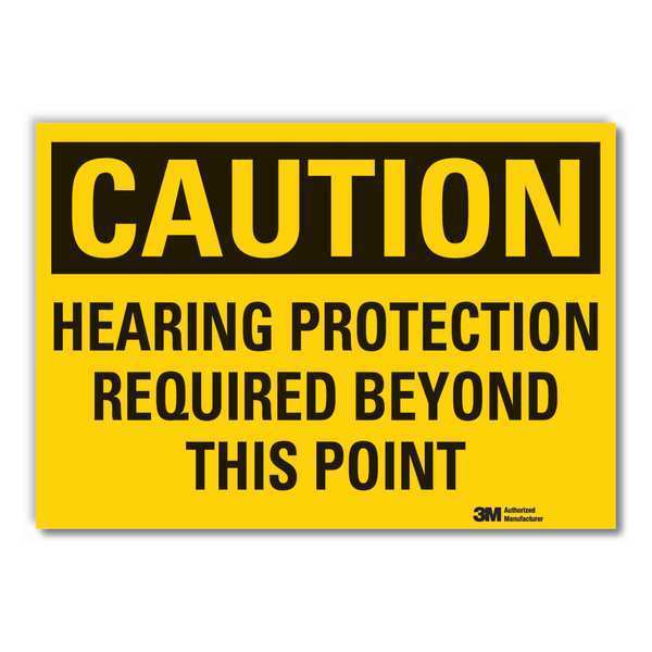 Lyle Caution Sign, 7 in. H, Vinyl, LCU3-0402-RD_10x7 LCU3-0402-RD_10x7