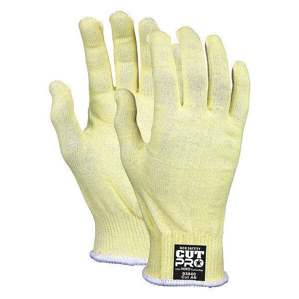 Mcr Safety Cut Resistant Gloves, A6 Cut Level, Uncoated, XL, 1 PR 93840XL