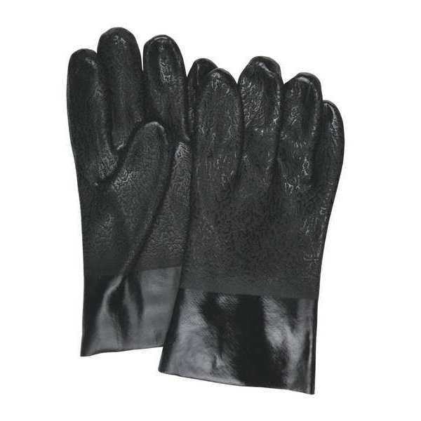Mcr Safety 10" Chemical Resistant Gloves, PVC, L, 12PK 6510S