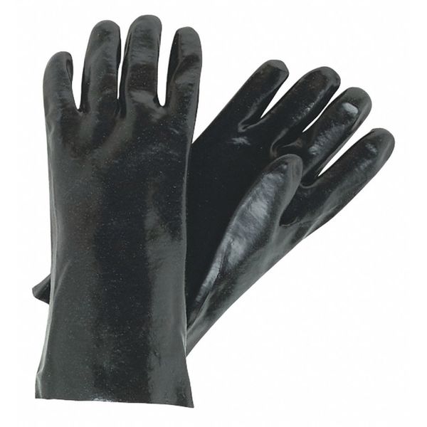 Mcr Safety 12" Chemical Resistant Gloves, PVC, L, 12PK 6212