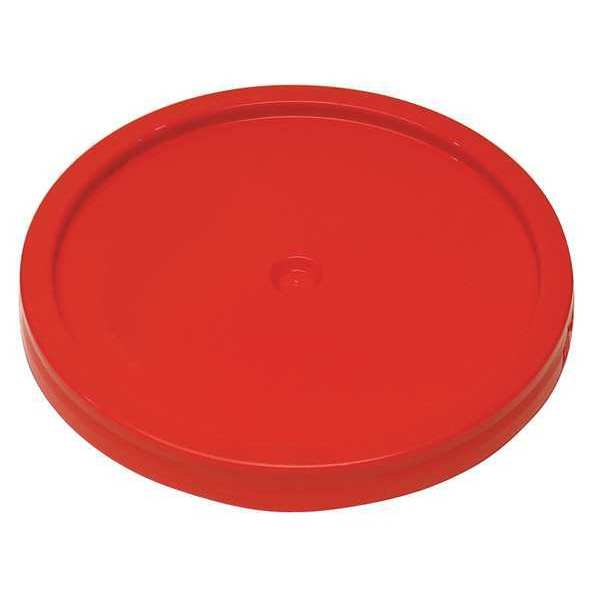 Zoro Select Plastic Pail Lid, Red, Tear tab, 1-3/16in H ROP2100CVR-TT-R