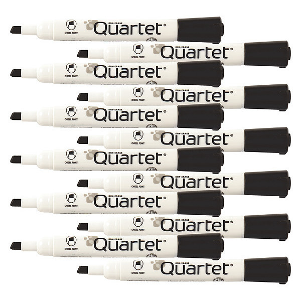 Quartet Dry Erase Marker, Chisel Tip, Black, PK12 Low Odor 51-002692QA