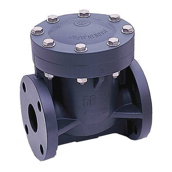 Asahi 3" Flanged PVC Swing Check Valve 1201030