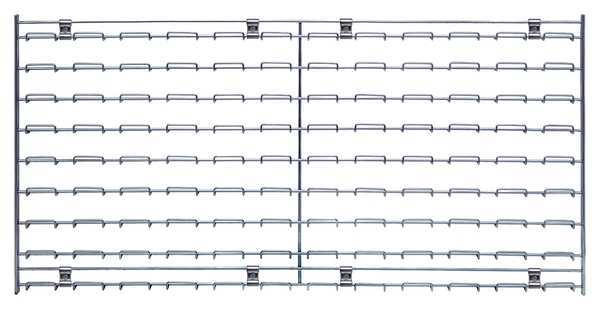 Quantum Storage Systems Steel Louvered Panel, 18 in W x 1 in D x 36 in H, Chrome WLP-1836C