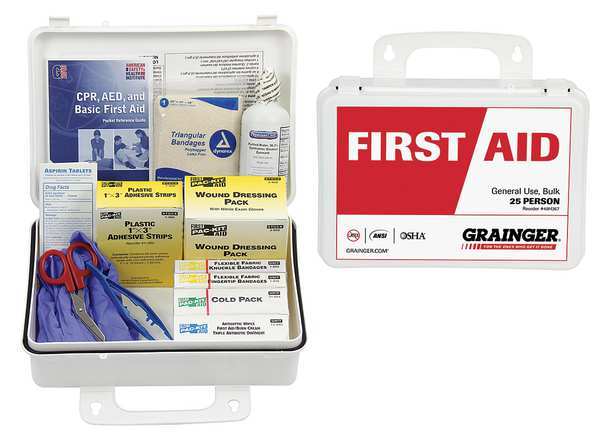 Zoro Select First Aid First Aid kit, Plastic, 25 Person 54624