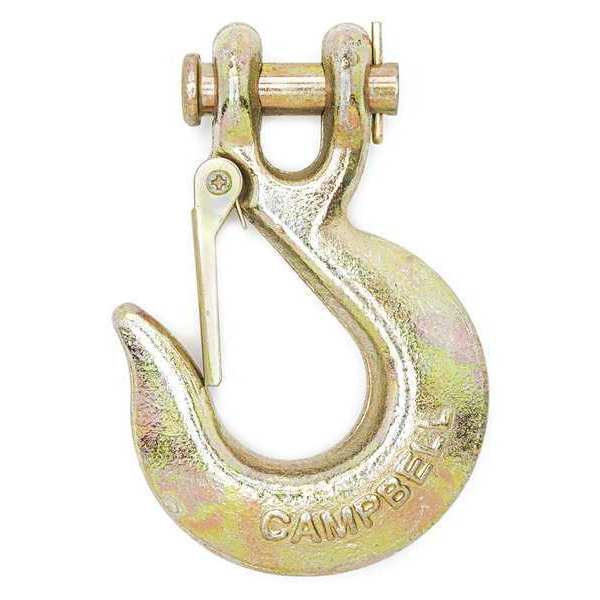 Campbell Chain & Fittings 5/16" Clevis Slip Hook w/Latch, Grade 70, Yellow Chromate T9504415