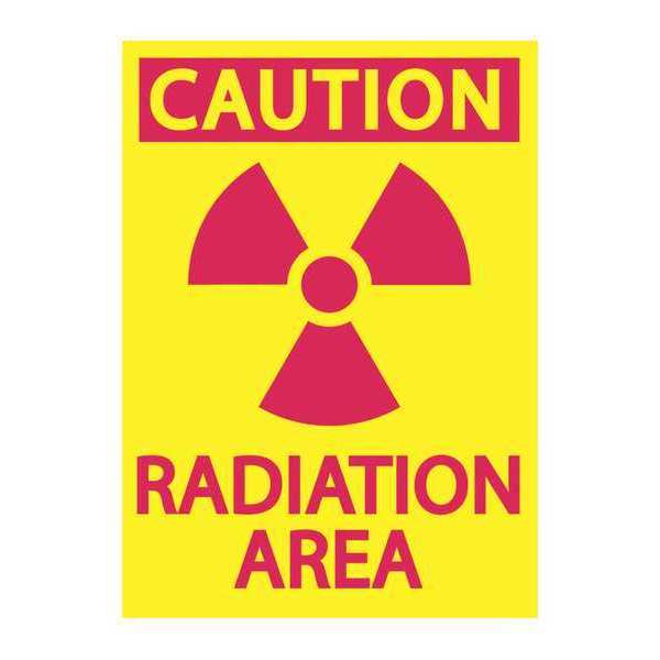 Zing Radiation Sign, 10 in H, 7 in W, Plastic, Rectangle, 1925S 1925S