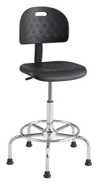 Safco Economy Industrial Chair, Polyurethane, Black 6950BL