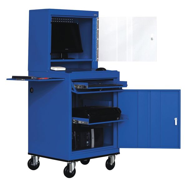 Sandusky Lee Computer Worktable, Mobile, Blue, 26 in. W JG6625-06