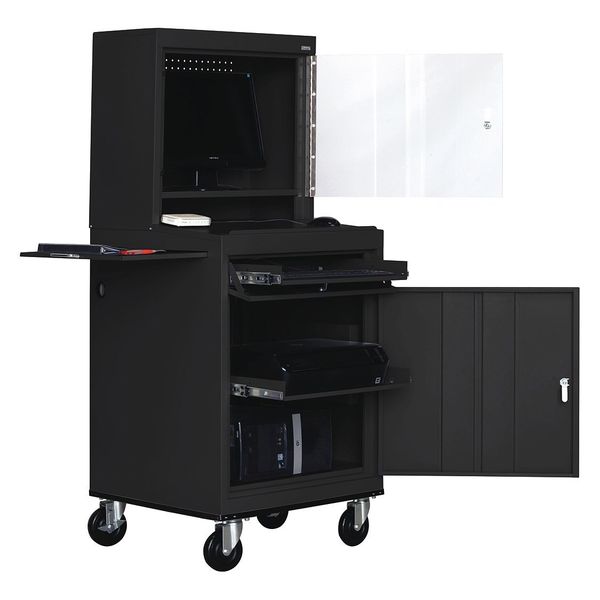 Sandusky Lee Computer Worktable, Mobile, Black, 26 in. W JG6625-09