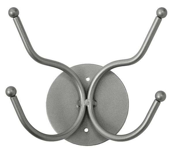 Buddy Products Hook Plate, Wall Mount, Steel, Silver 93826-3