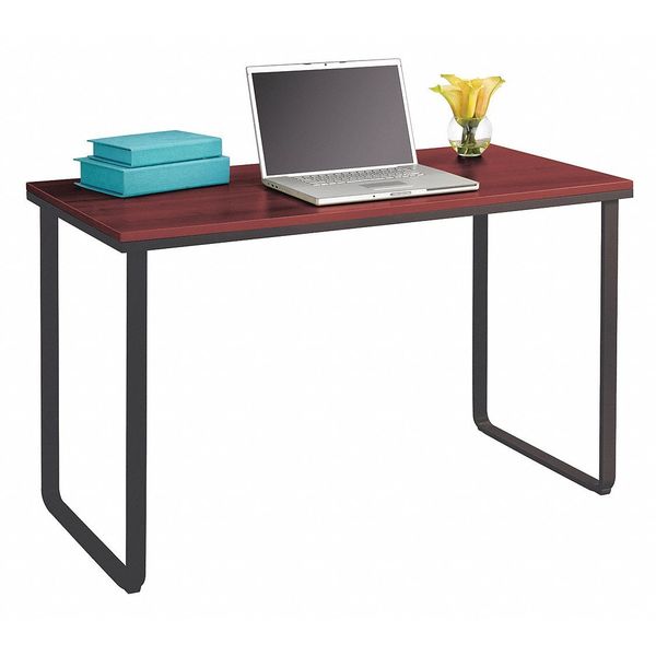 Safco Standing Desk, Cherry/Black, Laminated Wood 1943CYBL