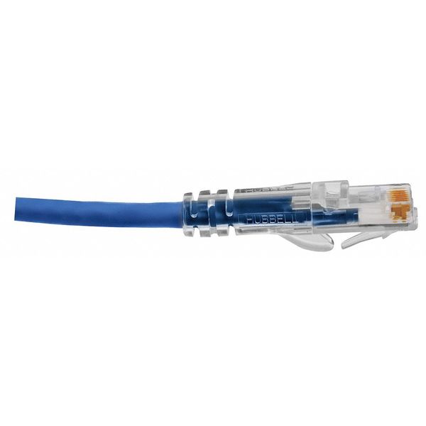 Hubbell Premise Wiring Ethernet Cable, Cat 6A, Blue, 1 ft. HC6AB01